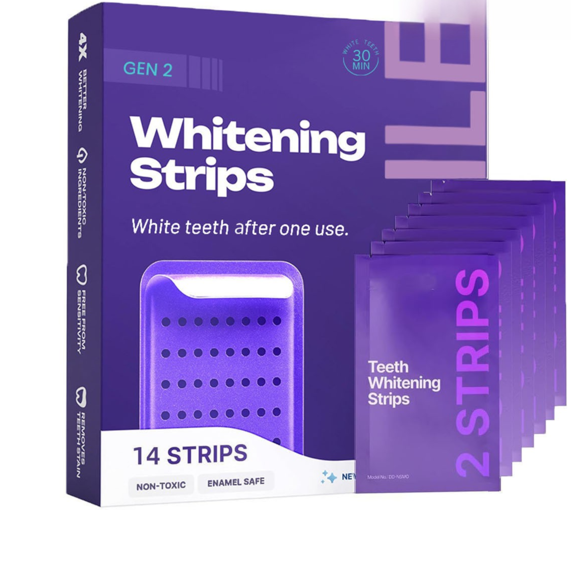 Teeth Whitening Strips with Floral Scent