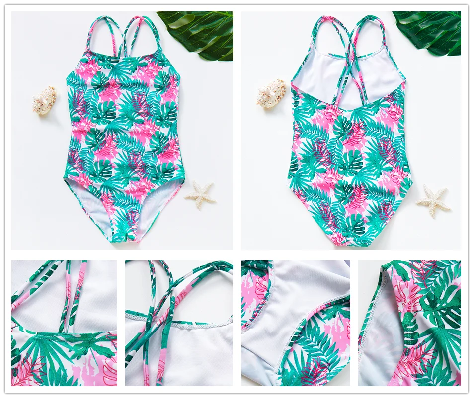 Unicorn Girls Swimsuit One-Piece Summer Backless Bathing Suit One-Piece Swimsuit with Mermaid Tails Cute Unicorn Children Bikini