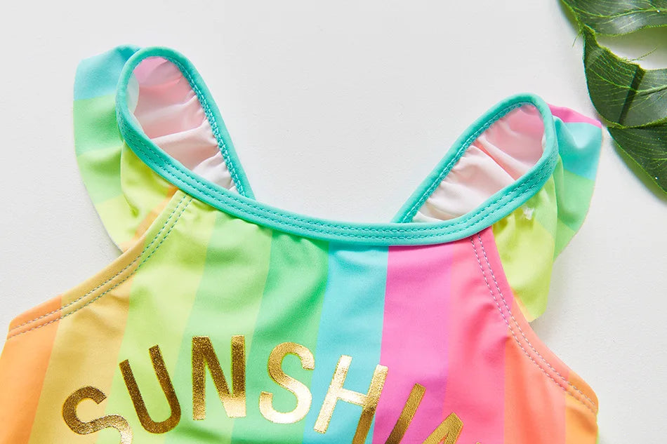 Unicorn Girls Swimsuit One-Piece Summer Backless Bathing Suit One-Piece Swimsuit with Mermaid Tails Cute Unicorn Children Bikini