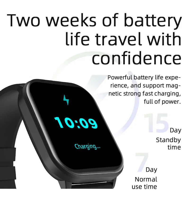 OLEVS 8206 Smart Watch Original Brand 2.01 Inch Full Touch Screen Sports Fitness Bluetooth  Smartwatch Compatible Android iOS