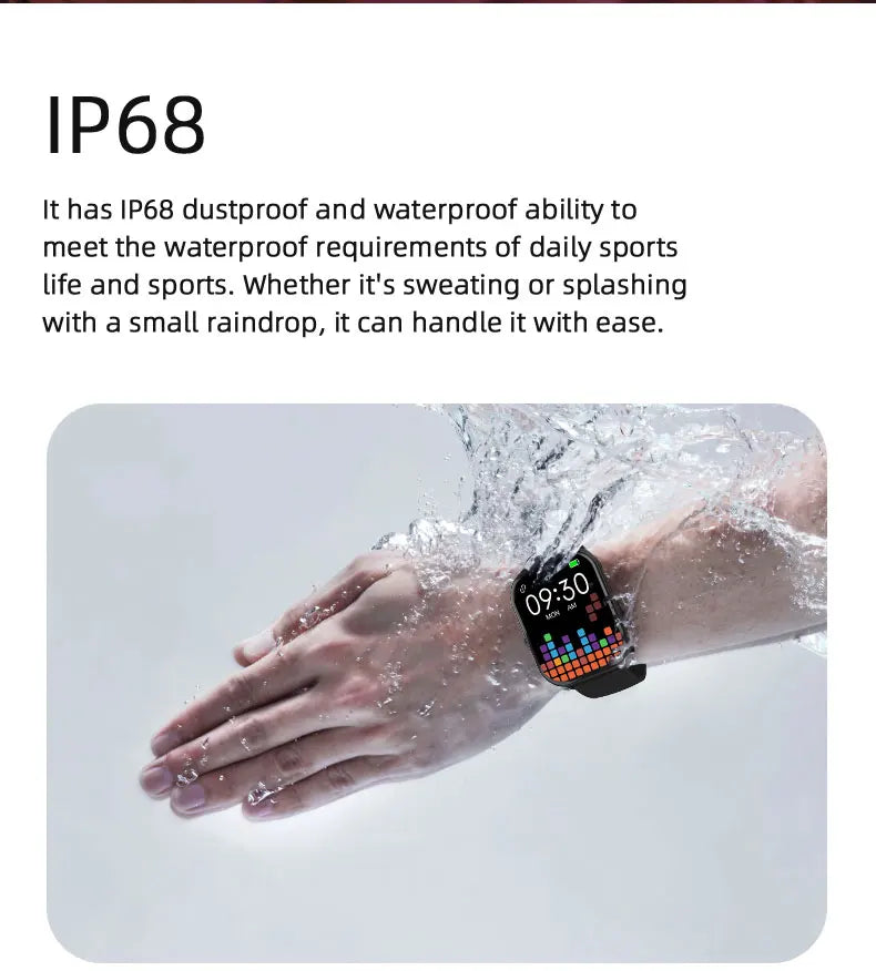 OLEVS 8206 Smart Watch Original Brand 2.01 Inch Full Touch Screen Sports Fitness Bluetooth  Smartwatch Compatible Android iOS