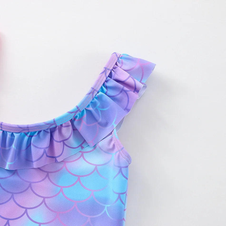 Unicorn Girls Swimsuit One-Piece Summer Backless Bathing Suit One-Piece Swimsuit with Mermaid Tails Cute Unicorn Children Bikini