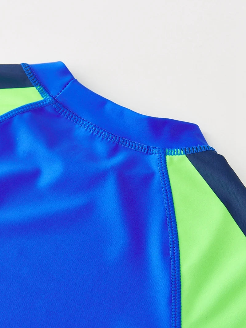 Boy's Swimsuit Long Sleeves Children's Rash Guard Swimming Trunks UPF50 UV Protection Boys Swimwear Dinosaur Bathing Suit Kids