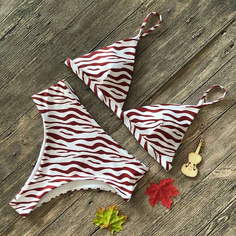 Sexy Snake Print Bikini 2026 Female Swimsuit Women Swimwear Thong Push Up Bikinis Set High Waist Swimming Suits for Bathing Suit