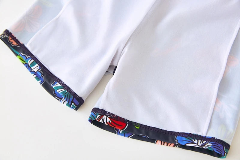 Boy's Swimsuit Long Sleeves Children's Rash Guard Swimming Trunks UPF50 UV Protection Boys Swimwear Dinosaur Bathing Suit Kids