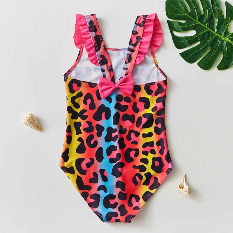 Unicorn Girls Swimsuit One-Piece Summer Backless Bathing Suit One-Piece Swimsuit with Mermaid Tails Cute Unicorn Children Bikini