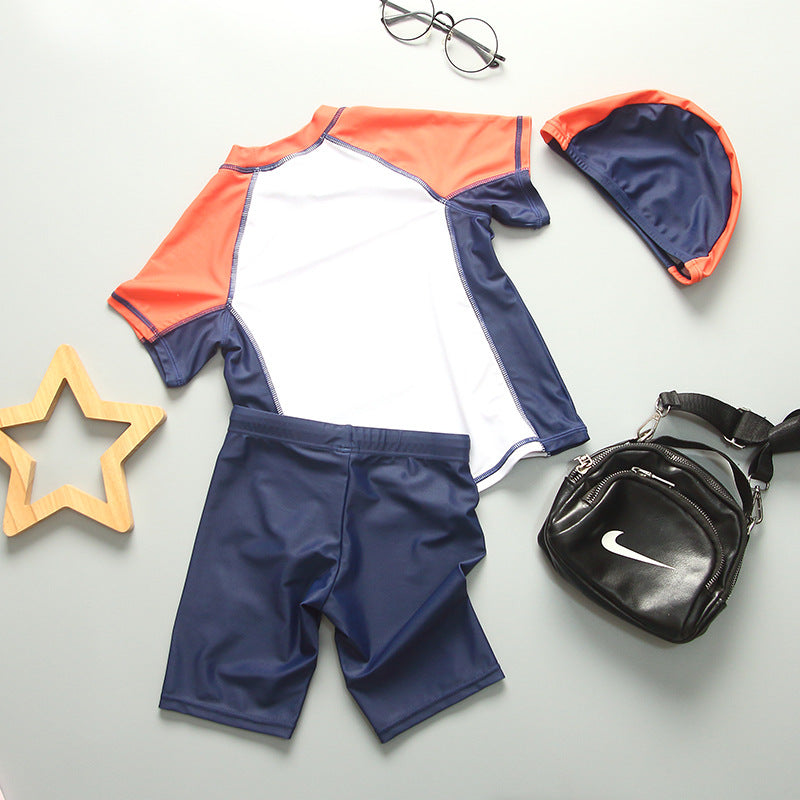 Boy's Swimsuit Long Sleeves Children's Rash Guard Swimming Trunks UPF50 UV Protection Boys Swimwear Dinosaur Bathing Suit Kids