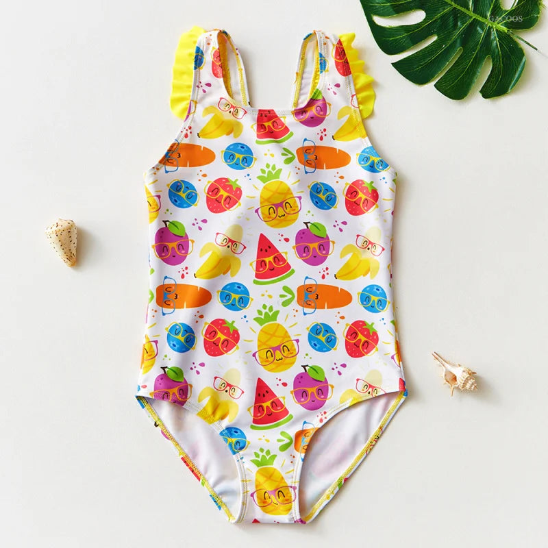Unicorn Girls Swimsuit One-Piece Summer Backless Bathing Suit One-Piece Swimsuit with Mermaid Tails Cute Unicorn Children Bikini