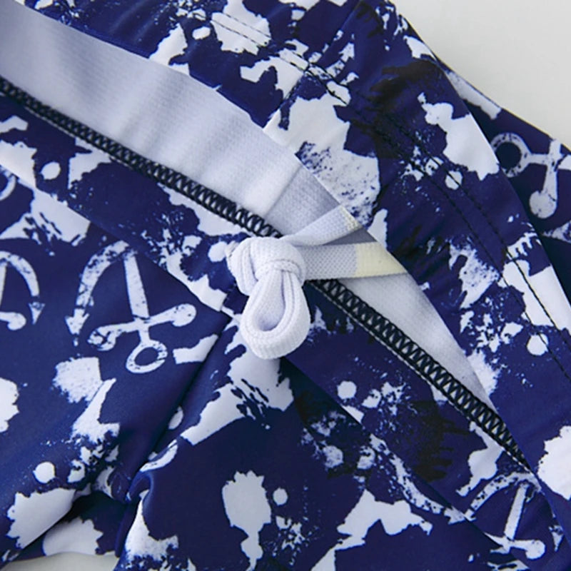 Boy's Swimsuit Long Sleeves Children's Rash Guard Swimming Trunks UPF50 UV Protection Boys Swimwear Dinosaur Bathing Suit Kids