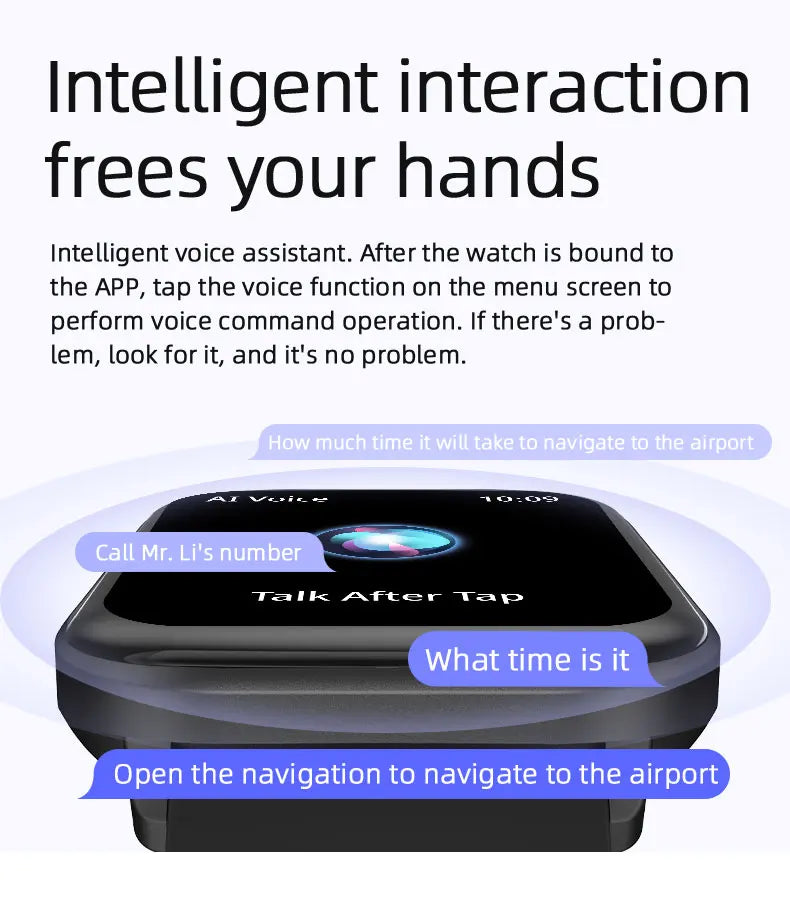 OLEVS 8206 Smart Watch Original Brand 2.01 Inch Full Touch Screen Sports Fitness Bluetooth  Smartwatch Compatible Android iOS
