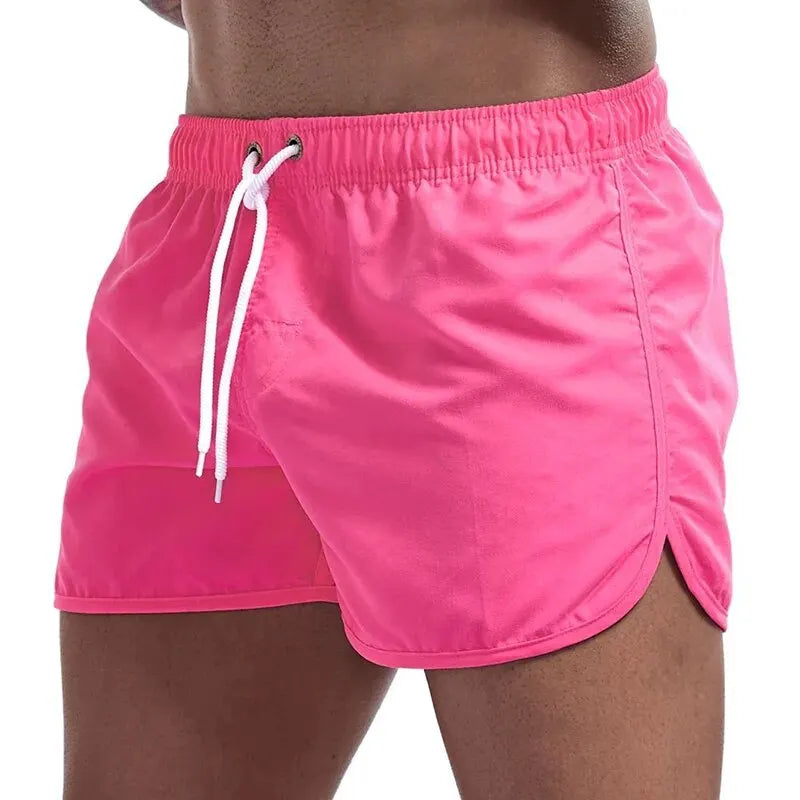 2024 Summer Number Print Men's Swimwear Shorts Beachwear Cool Swim Trunks Men Swimsuit Low Waist Breathable Beach Hot Wear Surf