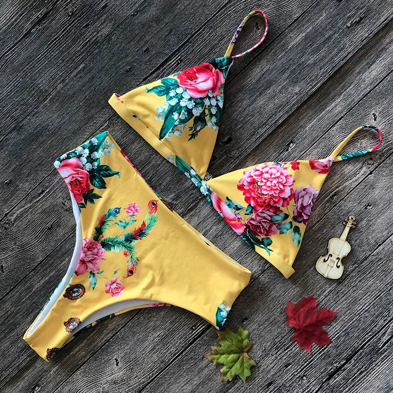 Sexy Snake Print Bikini 2026 Female Swimsuit Women Swimwear Thong Push Up Bikinis Set High Waist Swimming Suits for Bathing Suit