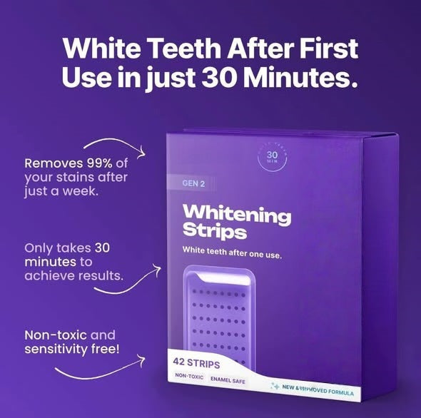 Teeth Whitening Strips with Floral Scent